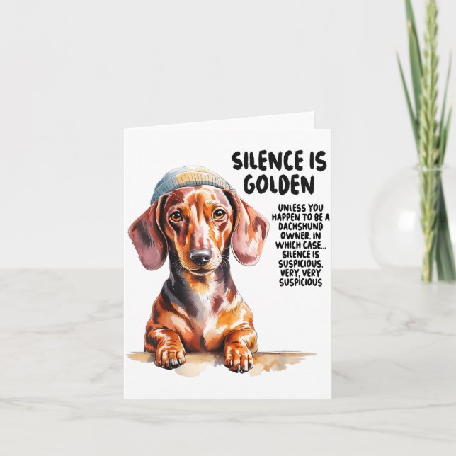 Tarjeta Dachshund Ideas For Women &amp; Novelty Miniature  (Anverso)