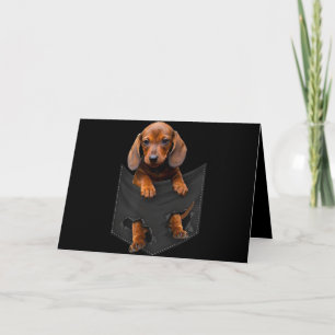 Tarjeta Dachshund In My Pocket Dachshund Weiner Dog Gift