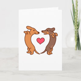 Tarjeta Dachshund Love