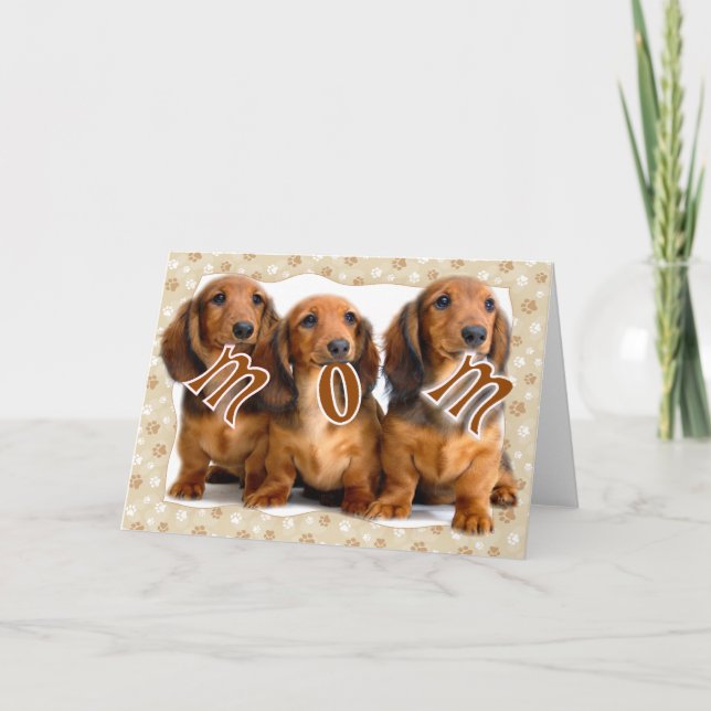 TARJETA DACHSHUND MOM (Anverso)