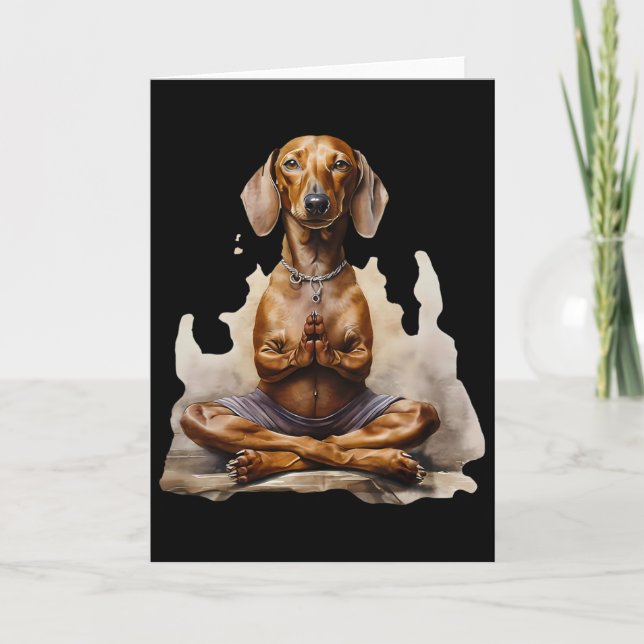 Tarjeta Dachshund Muay Thai Boxeo Karate Kickboxing Marti (Anverso)