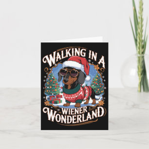 Tarjeta Dachshund Navidades de Santa Hat disfrazados Perro