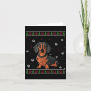 Tarjeta Dachshund Navidades Sweater Xmas Mascota Animal Do