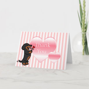Tarjeta Dachshund negro y moreno