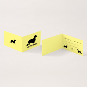 Tarjeta Dachshund Pelo Largo - Silueta 1