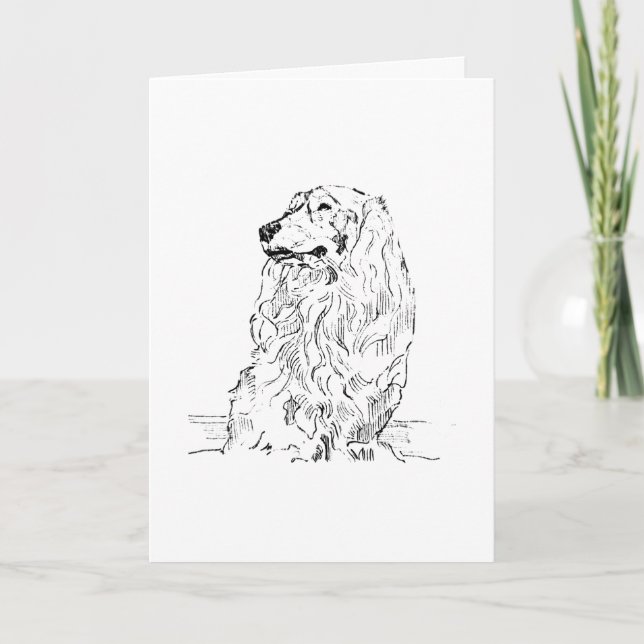 Tarjeta Dachshund – Perro Salchicha de Pelo Largo (Anverso)
