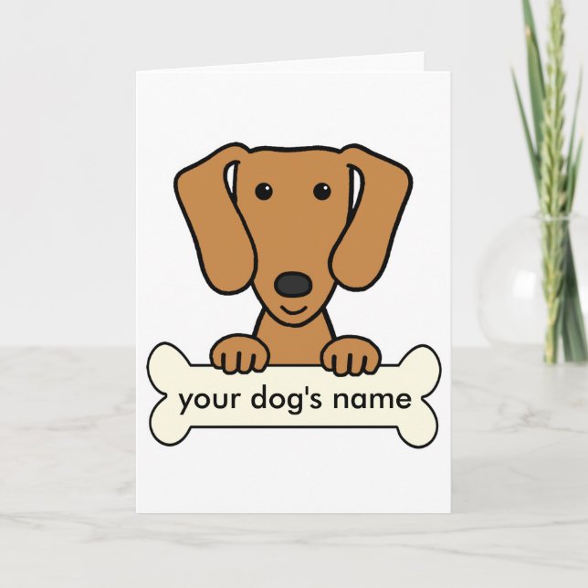 Tarjeta Dachshund personalizado (Anverso)