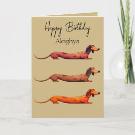 Tarjeta Dachshund personalizado