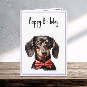 Tarjeta Dachshund Puppy Dog Cumpleaños