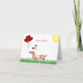 Tarjeta Dachshund San Valentín 