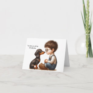 Tarjeta Dachshund serio