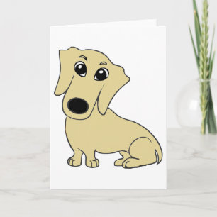 Tarjeta dachshund wheaton caricatura
