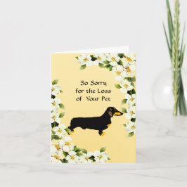 Tarjeta Dachshund y Dogwood - Solidaridad