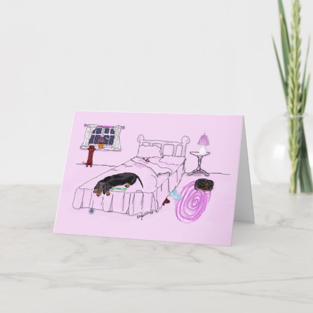 Tarjeta Dachshunds (Anverso)
