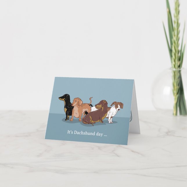 Tarjeta Dachshunds (Anverso)