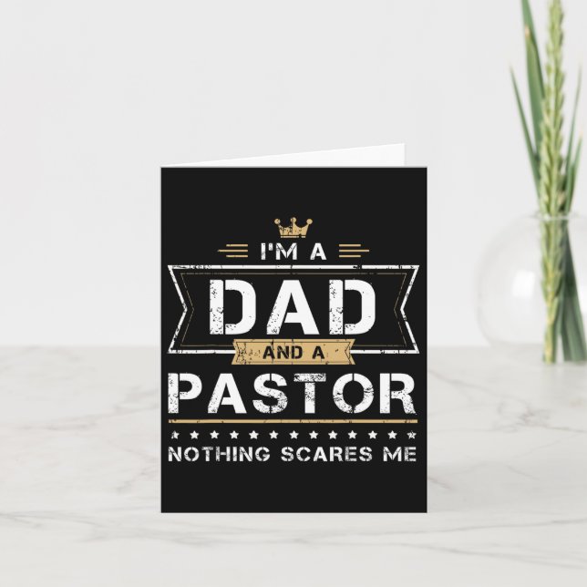Tarjeta Dad Amp; Pastor Nothing Me Asusta Regalo (Anverso)