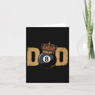 Tarjeta Dad Billiards Fathers Day Pool Player Retro Vintag