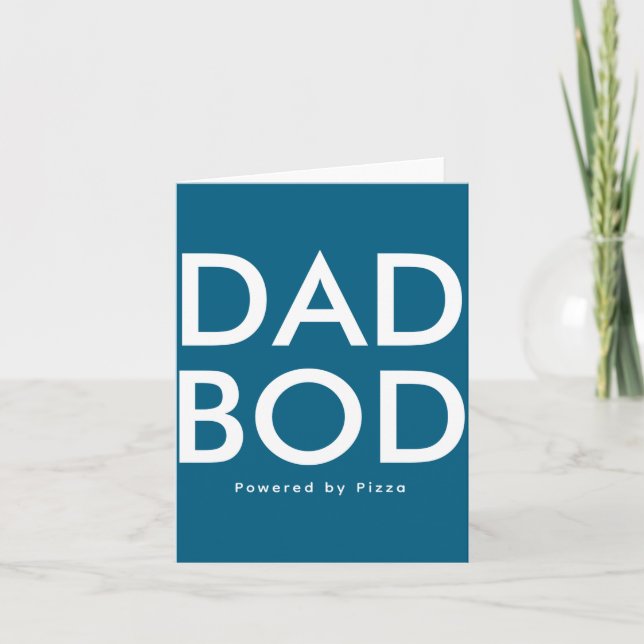Tarjeta Dad Bod Wered By Zza Funny Modern Fathers Day  (Anverso)