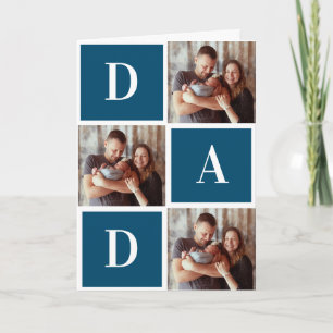 Tarjeta DAD Collage de Fotos Modernas Día del Padre