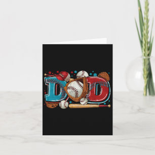Tarjeta Dad Daddy Vintage Fathers Day Ball Softball T ball