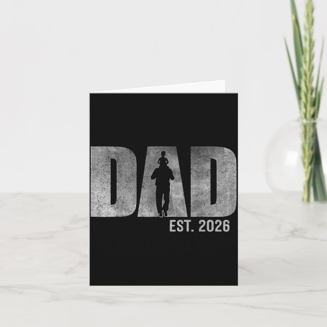 Tarjeta Dad Est. 2026 Father 2026 Loading New Dad 2026  (Anverso)