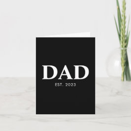Tarjeta Dad Established Minimal Simple Fathers Day