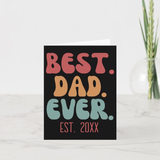 Tarjeta Dad Ever Retro Vintage Font Fathers Day  (Anverso)