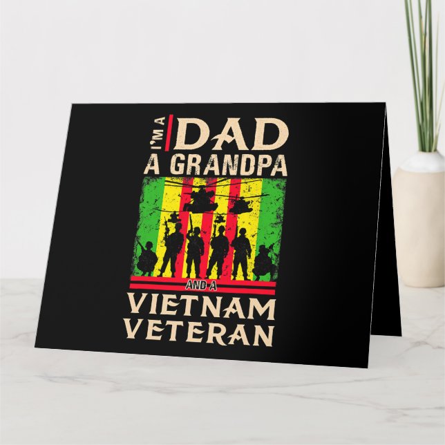 Tarjeta Dad Grandpa Vietnam Veteran Shirts veteran fathers (Anverso)