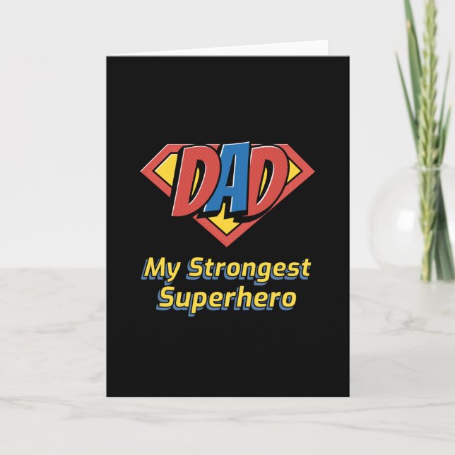 Tarjeta DAD, mi superhéroe más fuerte (Anverso)