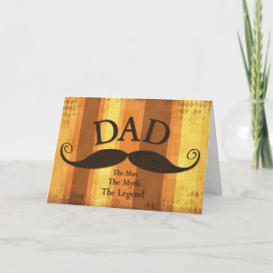 Tarjeta Dad Mustache Card Stripe