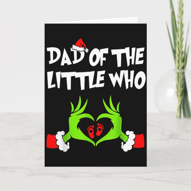 Tarjeta Dad Of The Little Who Funny Christmas Pregnancy An (Anverso)
