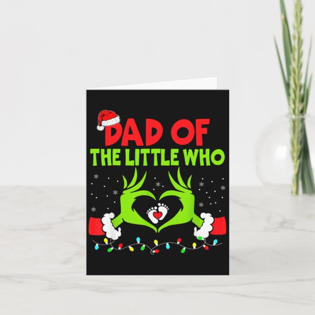 Tarjeta Dad Of The Little Who Funny Christmas Pregnancy An (Anverso)