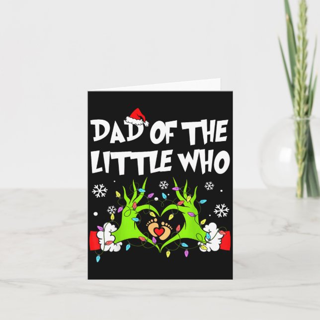 Tarjeta Dad Of The Little Who Funny Christmas Pregnancy An (Anverso)