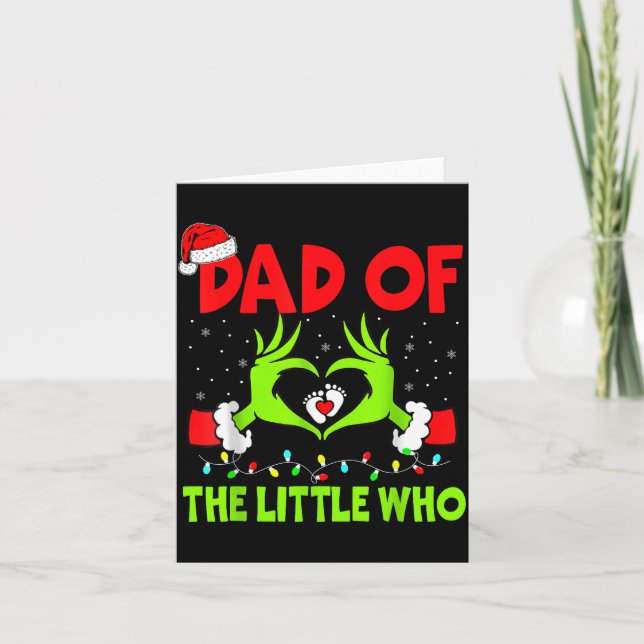 Tarjeta Dad Of The Little Who Funny Christmas Pregnancy An (Anverso)