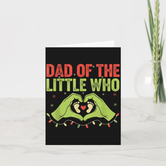 Tarjeta Dad Of The Little Who Qoute Christmas Pregnancy An (Anverso)