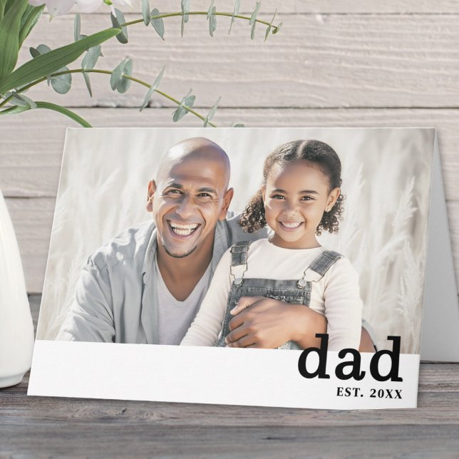 Tarjeta Dad Photo Simple Father's Day (Dad Photo Simple Father's Day Card)