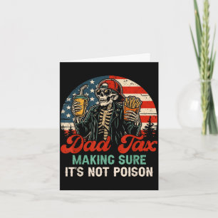 Tarjeta Dad tax asegurándose de no envenenar divertido día