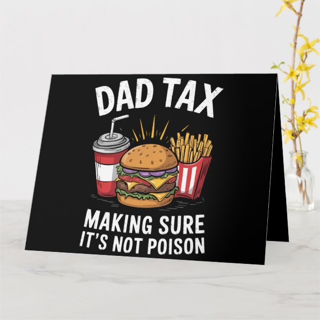 Tarjeta Dad Tax asegurándose de que no sea veneno Día del  (flor amarilla)