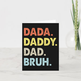 Tarjeta Dada Daddy Dad Bruh Fathers Day Fun Vintage