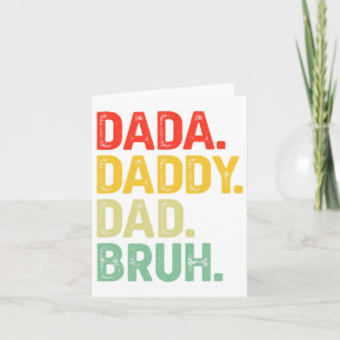 Tarjeta Dada Daddy Dad Bruh Regalos a los hombres Dia a lo