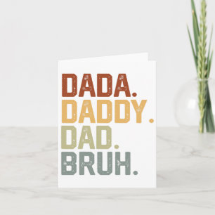Tarjeta Dada Daddy Dad Bruh Retro Vintage Funny Padres Da