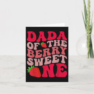 Tarjeta Dada De La Berry Primer Cumpleaños Del Chica Straw