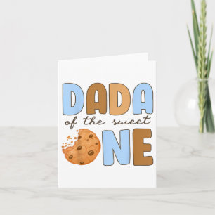 Tarjeta Dada de la dulce galletas y leche cumpleaños 1