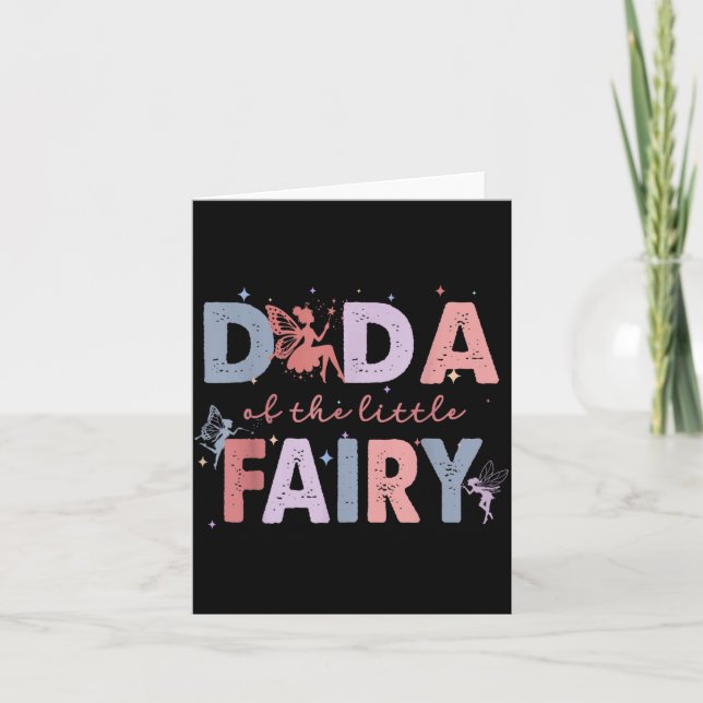 Tarjeta Dada de la fiesta de cumpleaños de la pequeña hada (Anverso)