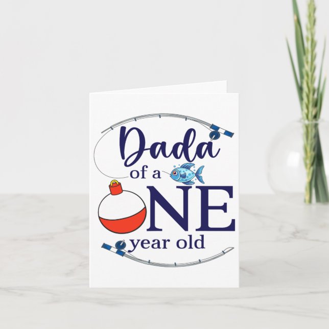 Tarjeta Dada De La Gran Ofi Del Primer Cumpleaños Del Niño (Anverso)