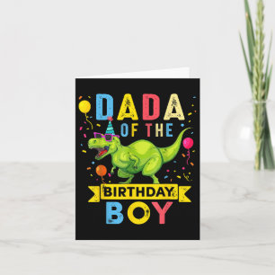 Tarjeta Dada Del Niño De Cumpleaños T-rex Dinosaur Cumplea