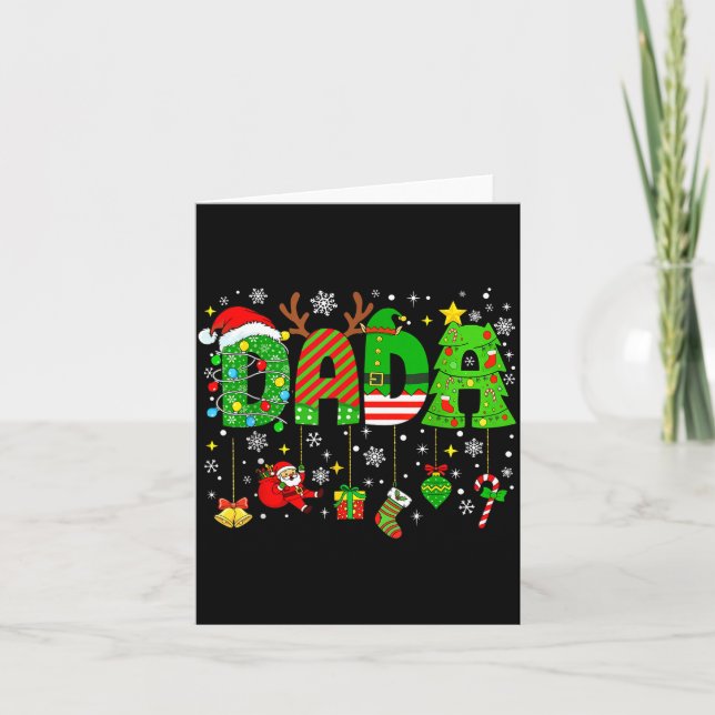 Tarjeta Dada Matching Funny Christmas Family Couple Xmas S (Anverso)