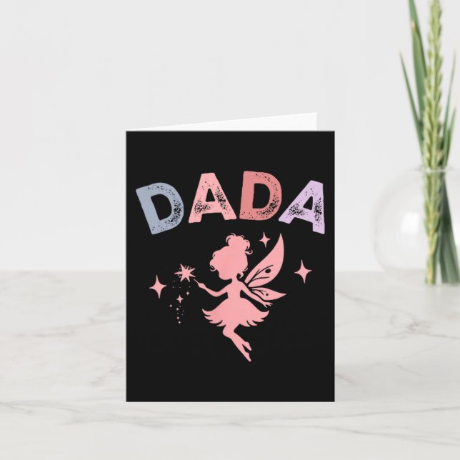 Tarjeta Dada Of The Little Fairy Birthday Girl Family Matc (Anverso)