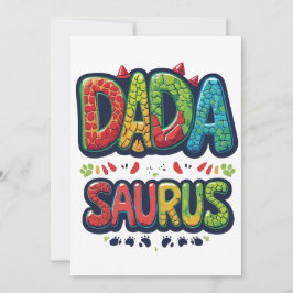 Tarjeta DADA SAURUS - Celebración de papá de dinos