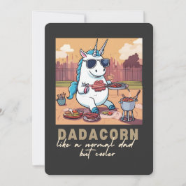 Tarjeta Dadacorn Unicorn Dad BBQ Dad